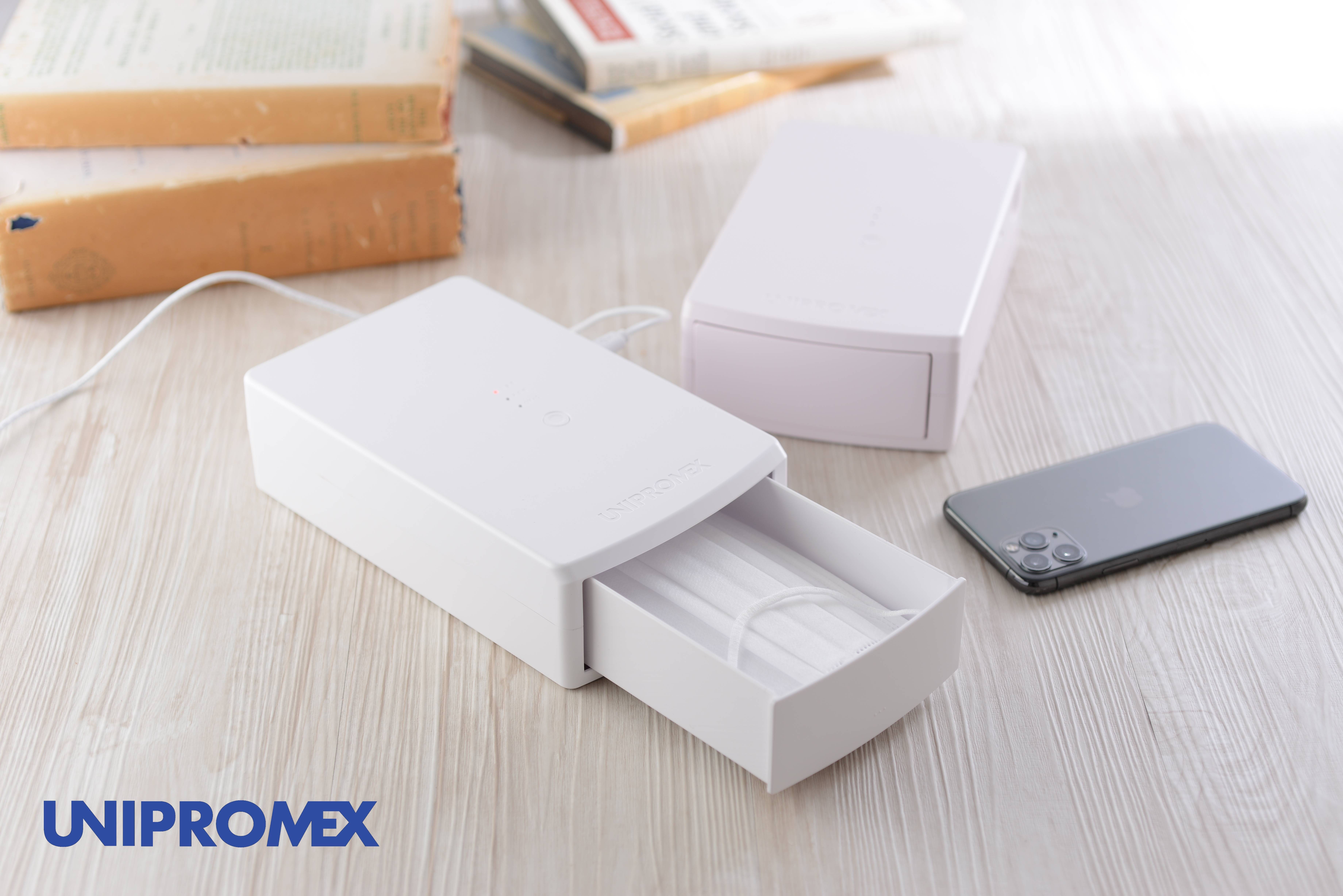 UNIPROMEX スマホ・マクス除菌ケース　紫外君 UNIPROMEX スマホ・マクス除菌ケース 紫外君 日本製】マスク除菌ケース