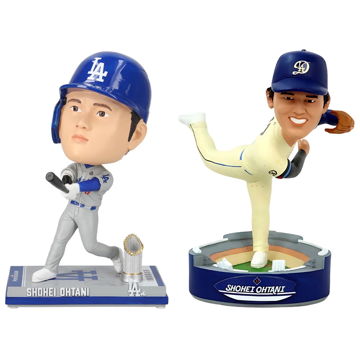 大谷翔平選手の二刀流を象徴するボブルヘッド2種