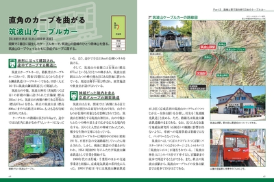 直角のカーブを曲がる 筑波山ケーブルカー