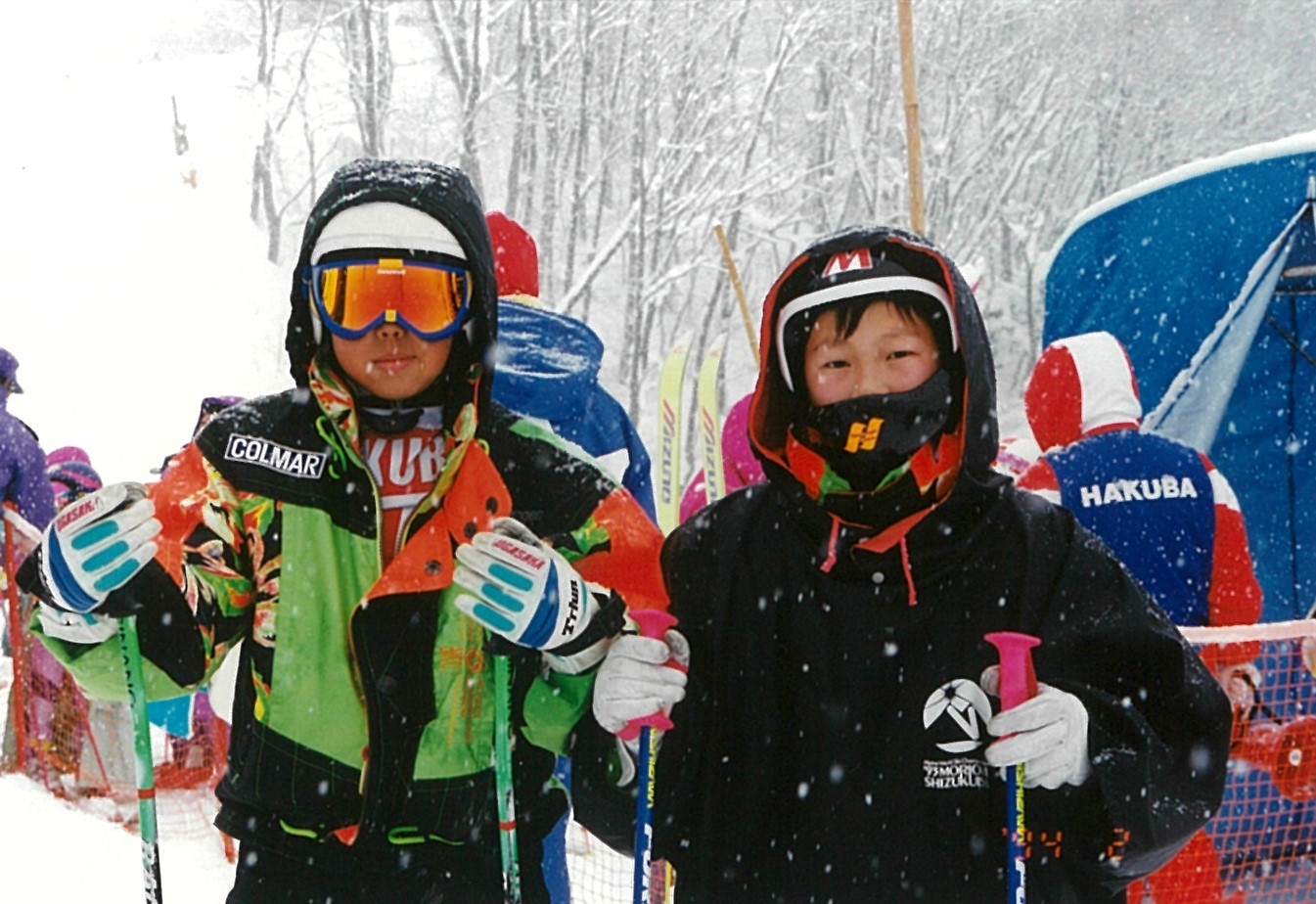 28年前SHOと天領酒造9代目 白馬少年スキー大会にて