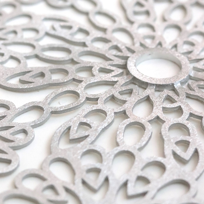 錫のペンダントライト　花3