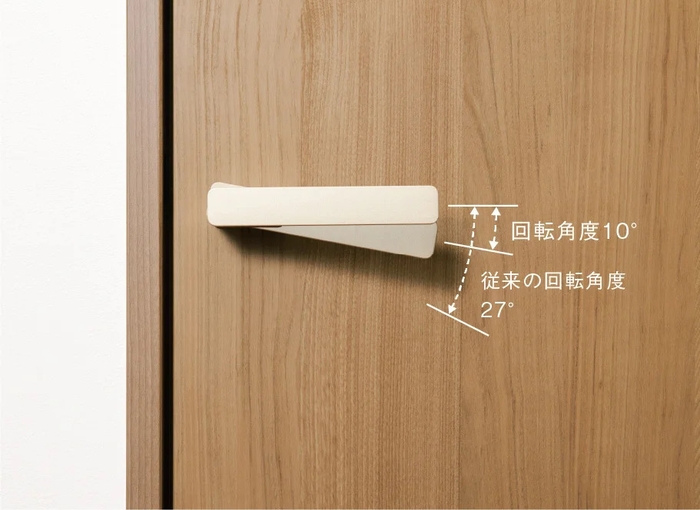 レバーの回転角度は10度のショートストローク仕様。