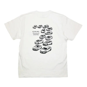 2401HD41-07 シビック Honda CIVIC HISTORY Tシャツ