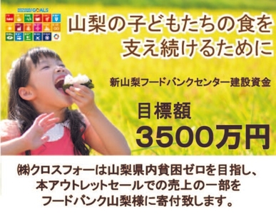 本イベントの売上の一部をフードバンク山梨様へ寄付。