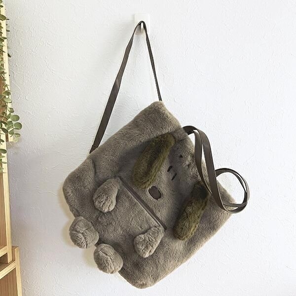 ROOTOTEコラボのスヌーピーふわもこ2WAYショルダートートバッグ