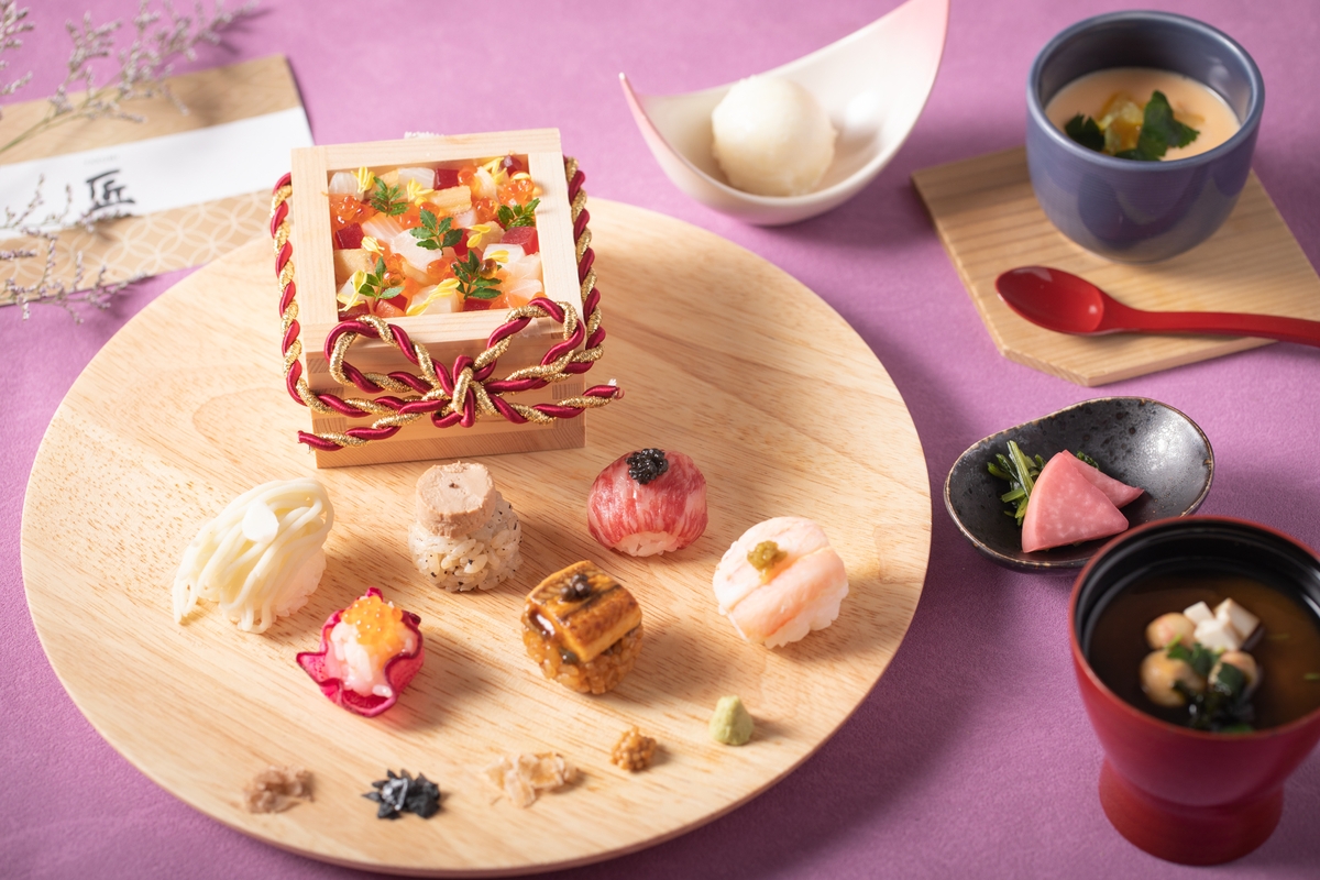 ありがとうの“Gift”~Winter&Christmas Fair~冬に旬を迎える厳選食材を升寿し&手毬寿しに仕立てた『祝手毬・冬~JUNI‐HITOE御膳・弁当~』販売