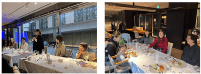 （左）関西支部　子どもと一緒に議題について話し合う様子（右）関西支部　子ども含めたメンバー同士が交流する様子