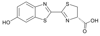 図1 ホタルルシフェリンの分子構造