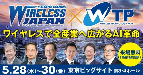 日本最大級の無線通信の専門展示会 「ワイヤレスジャパン×ワイヤレス・テクノロジー・パーク 2025」 いよいよ5/28(水)から3日間、東京ビッグサイトで開催！