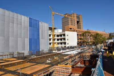 「LIONS ARENA 2026」2階にあたるメインアリーナの建設現場