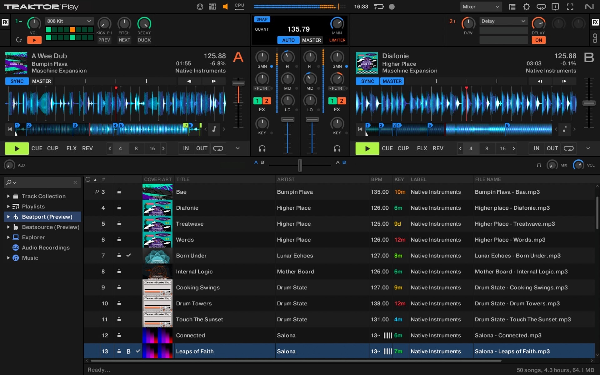 Traktor Play画面
