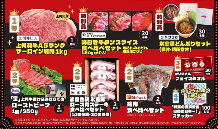 肉ガチャ景品