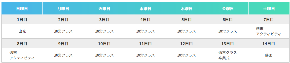 QQEnglishキッズサマーキャンプ2025のスケジュール
