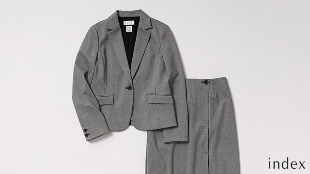 index(インデックス) DELEGANT(デレガント)社企画の圧縮ポンチ素材のセットアップを8月18日(金)より発売