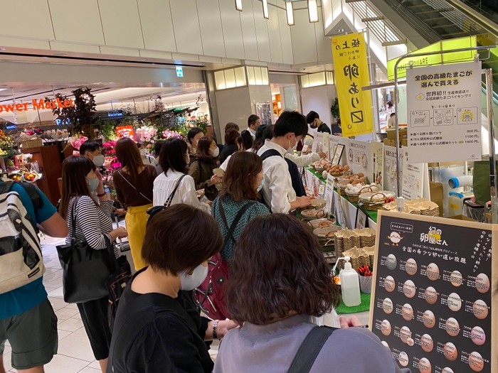 多い日は1日5000個のたまごが売れる