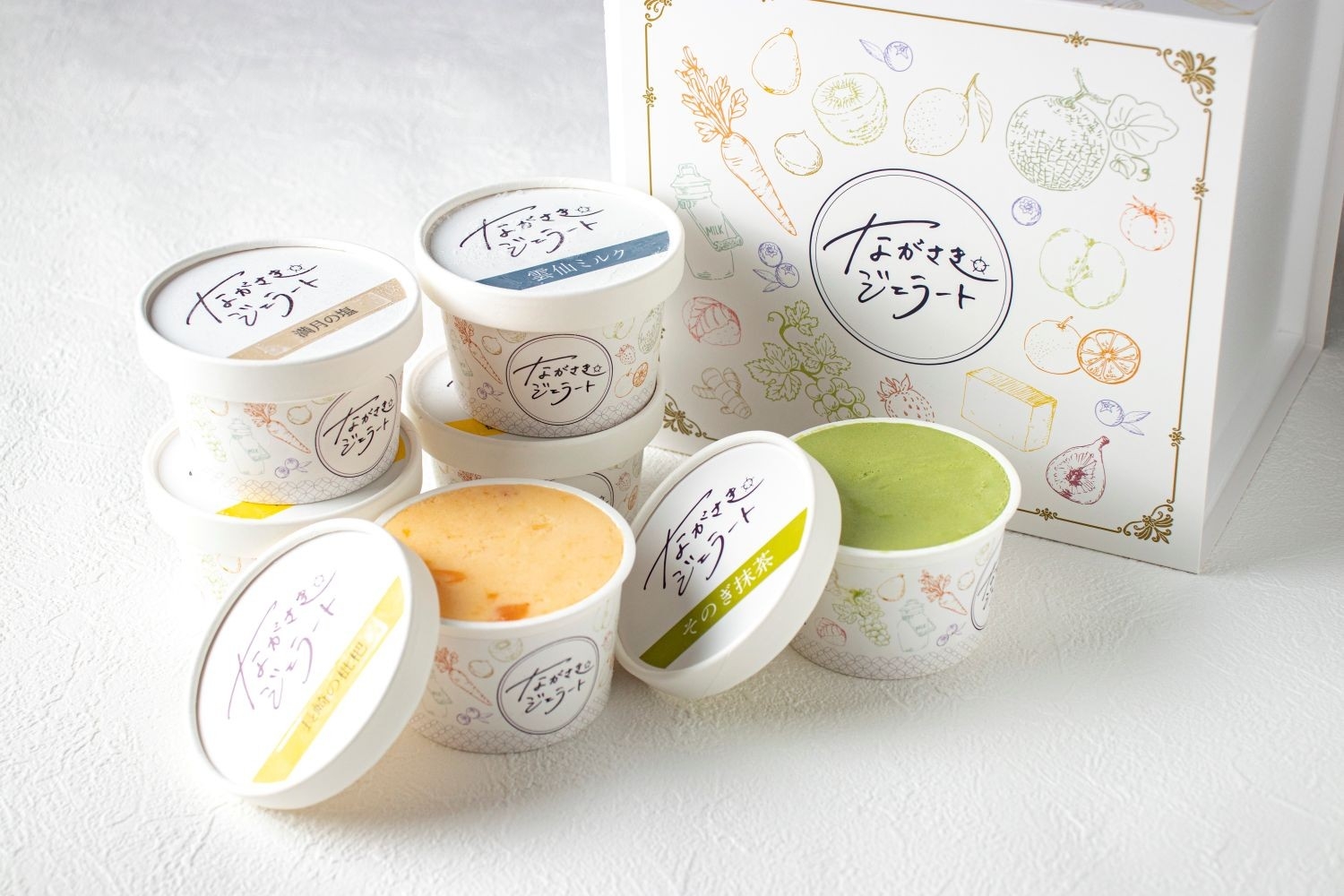 ながさきジェラート:6種 2,800円/8種 3,500円(税込)