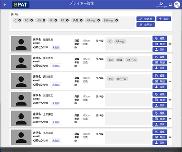 BPAT Cloudプレイヤー管理画面