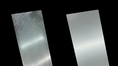 不具合品(白粉ふき)と酸性浴めっきの比較イメージ