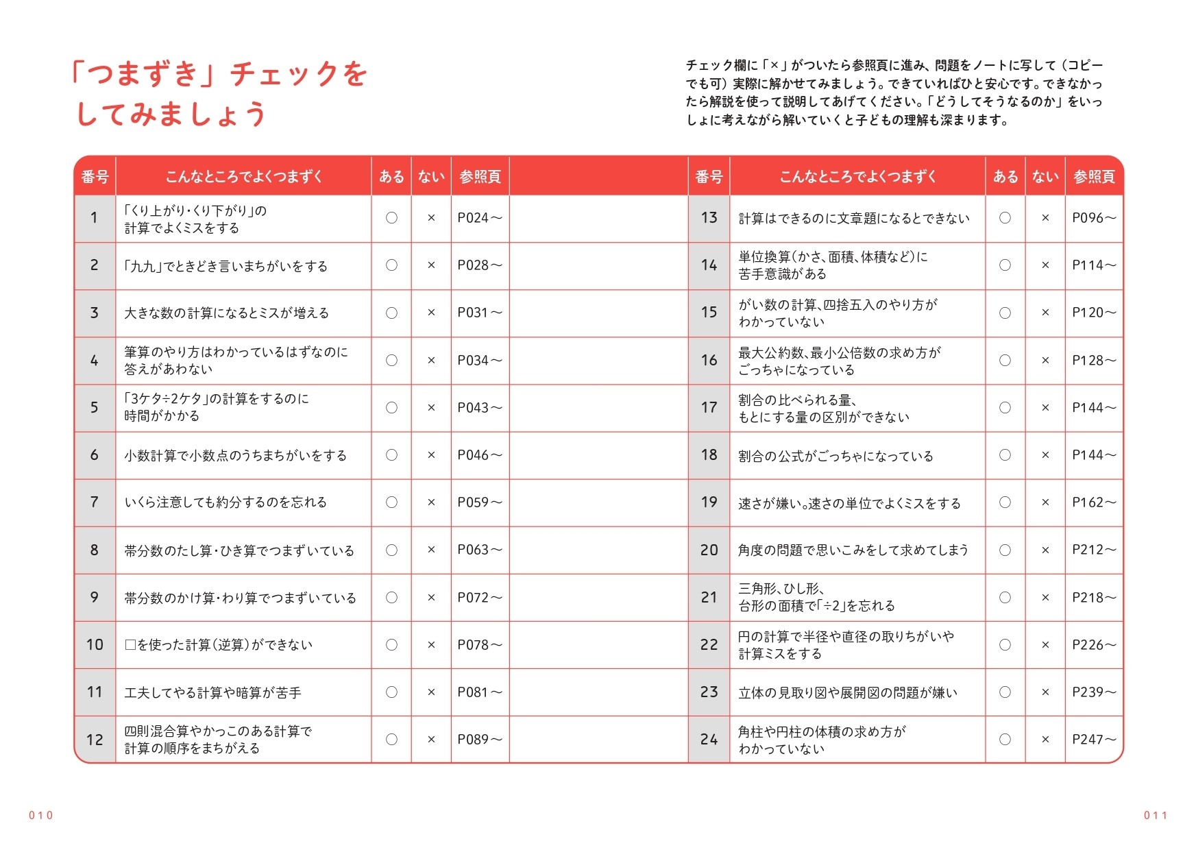 「つまずき」をチェックしてみましょう