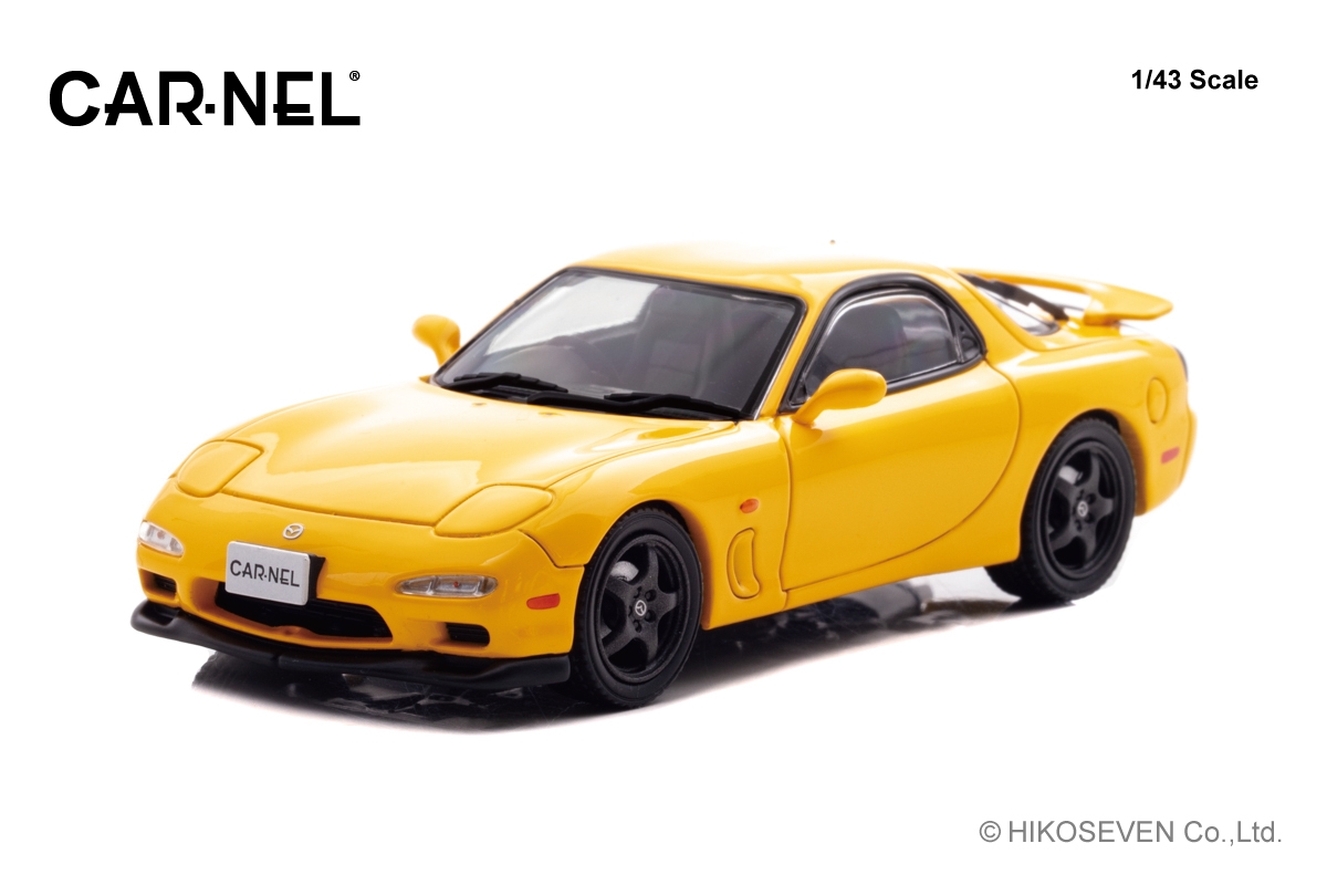 1/43 マツダ RX-7 Type RS-R (FD3S) 1997 Sunburst Yellow:左前