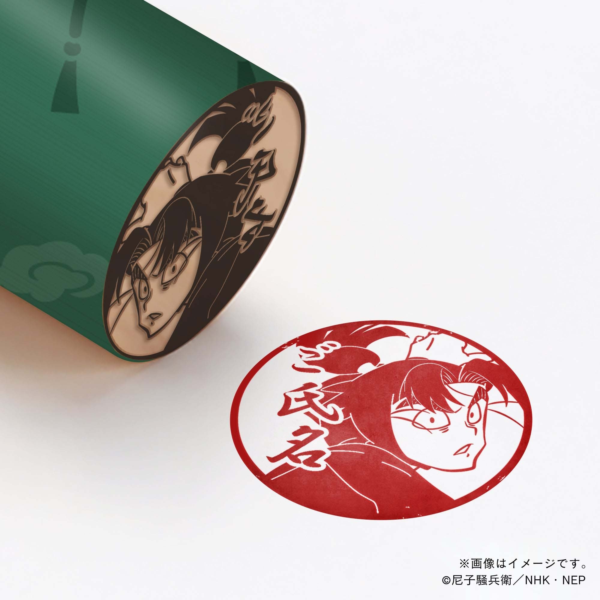 【忍たま乱太郎】 6年生・潮江文次郎 ・丸印18mm