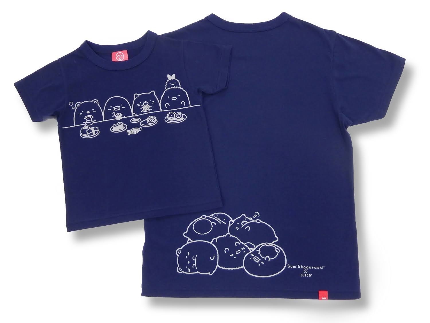 みんなでおすしの会のすみっコたち。 バックは…お腹いっぱいのすみっコたち。