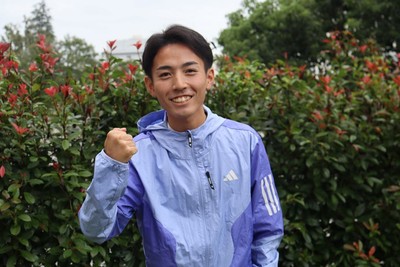 大舞台での健闘を誓う岡本選手