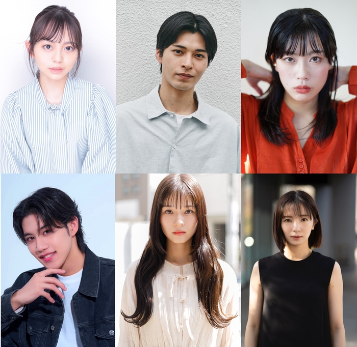 (左上より)蓬莱舞、石川仁都、大石奈央(左下より)下中陸斗、土屋桃香、入来茉里