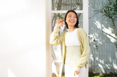 日本古来からある「はらまき」をオーガニックコットン糸を使用して現代風にアレンジした四季のはらまき®︎