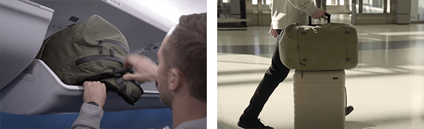 機内持ち込み可能、キャリーにもしっかり載って安定!!