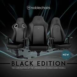 ドイツ製高機能素材を使用したゲーミングチェア　 noblechairs 「BLACK EDITION」を4月22日に一般販売開始