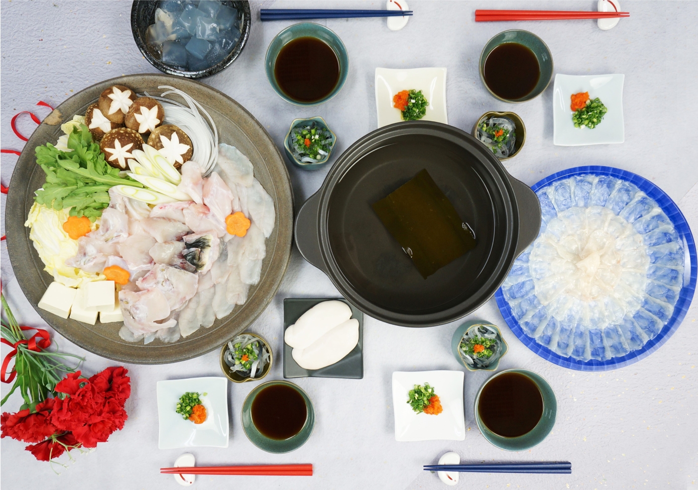 とらふぐ豪華白子付きセット