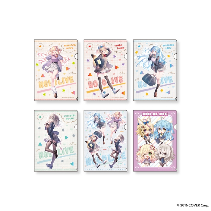 ▲ホロライブ オリジナルクリアファイル(全6種)