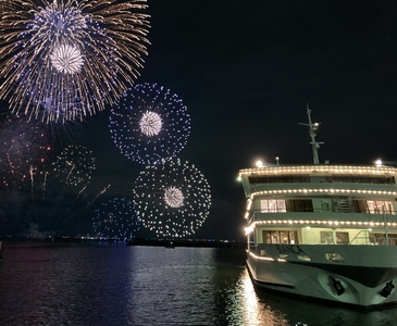 夜空を彩る打上花火