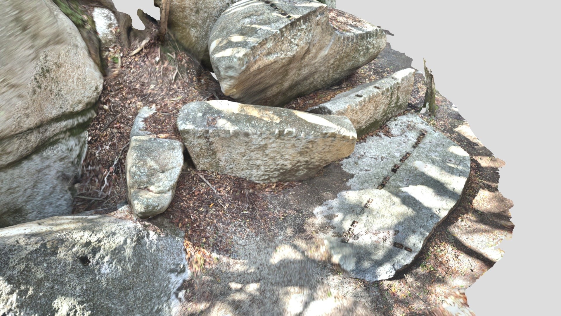 大坂城石垣石丁場跡小豆島石丁場跡岩谷八人石丁場225番石材 をSketchfabで公開しました