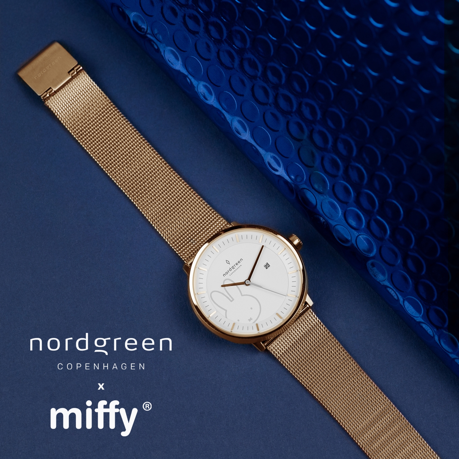 新色販売＞miffy x Nordgreenコラボレーションウォッチ ローズゴールド