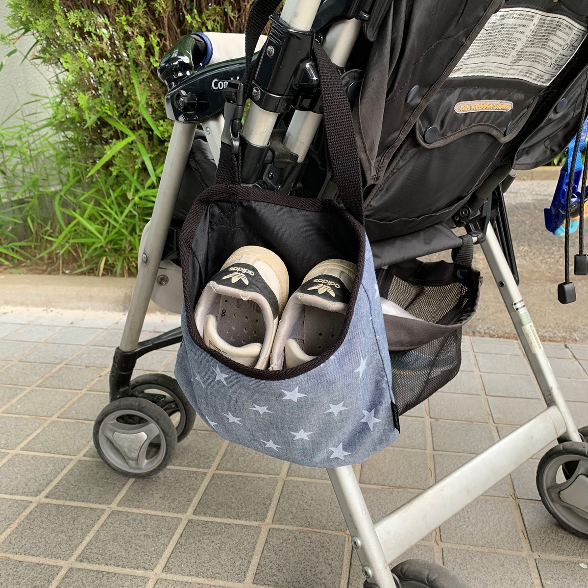 ベビーカーで(Mサイズ/デニムブルースター)