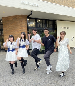 池田裕楽（STU48）・諸葛望愛（STU48）・中田廉・安部友裕・岡本愛衣（HOMEアナウンサー）