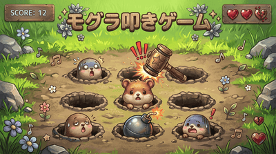 もぐらたたきゲーム（無料）