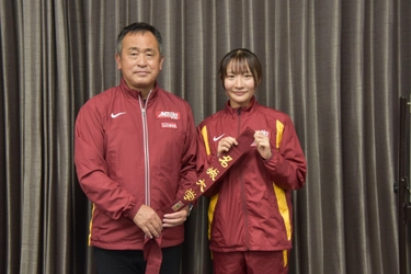 【名城大学・女子駅伝部】10月26日（日）の「全日本大学女子駅伝」出場を学長らに報告