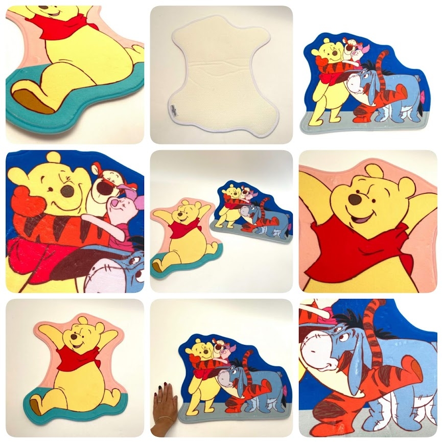 プーさんバスマットでお風呂上りも幸せ気分に包まれちゃう♪ティガーやピグレットも脱衣所で待ってるよ♡