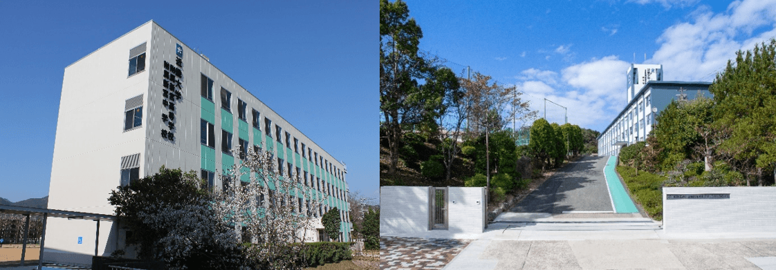 近畿大学附属新宮高等学校・中学校(左)、近畿大学附属豊岡高等学校・中学校(右)