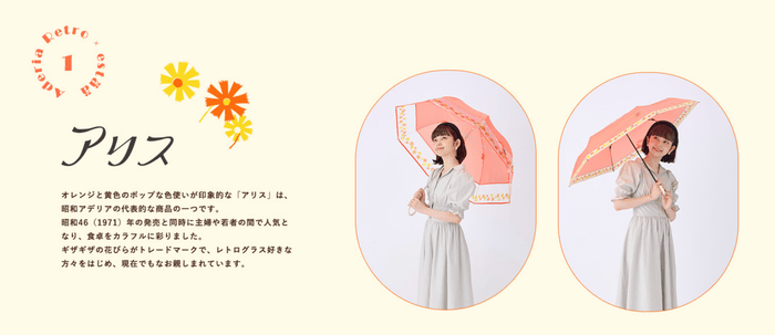 アデリアレトロ X エスタ傘 アリス