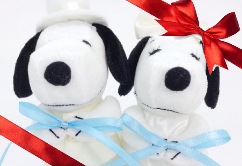 スヌーピーぬいぐるみ特集第3回・洋装も和装も。ペアウエディング