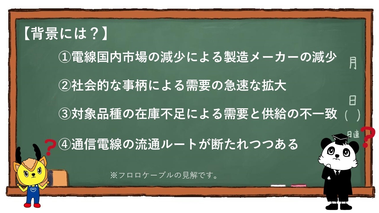【今が変革のタイミング!電線不足をどう乗り切るか】内スライド - 背景説明