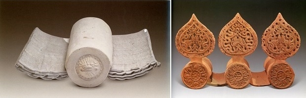 【写真1】大羅期の瓦(出典:参考文献) 【写真2】李朝期の瓦(出典:参考文献)