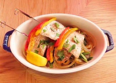  メカジキと野菜のブロシェット ¥2400