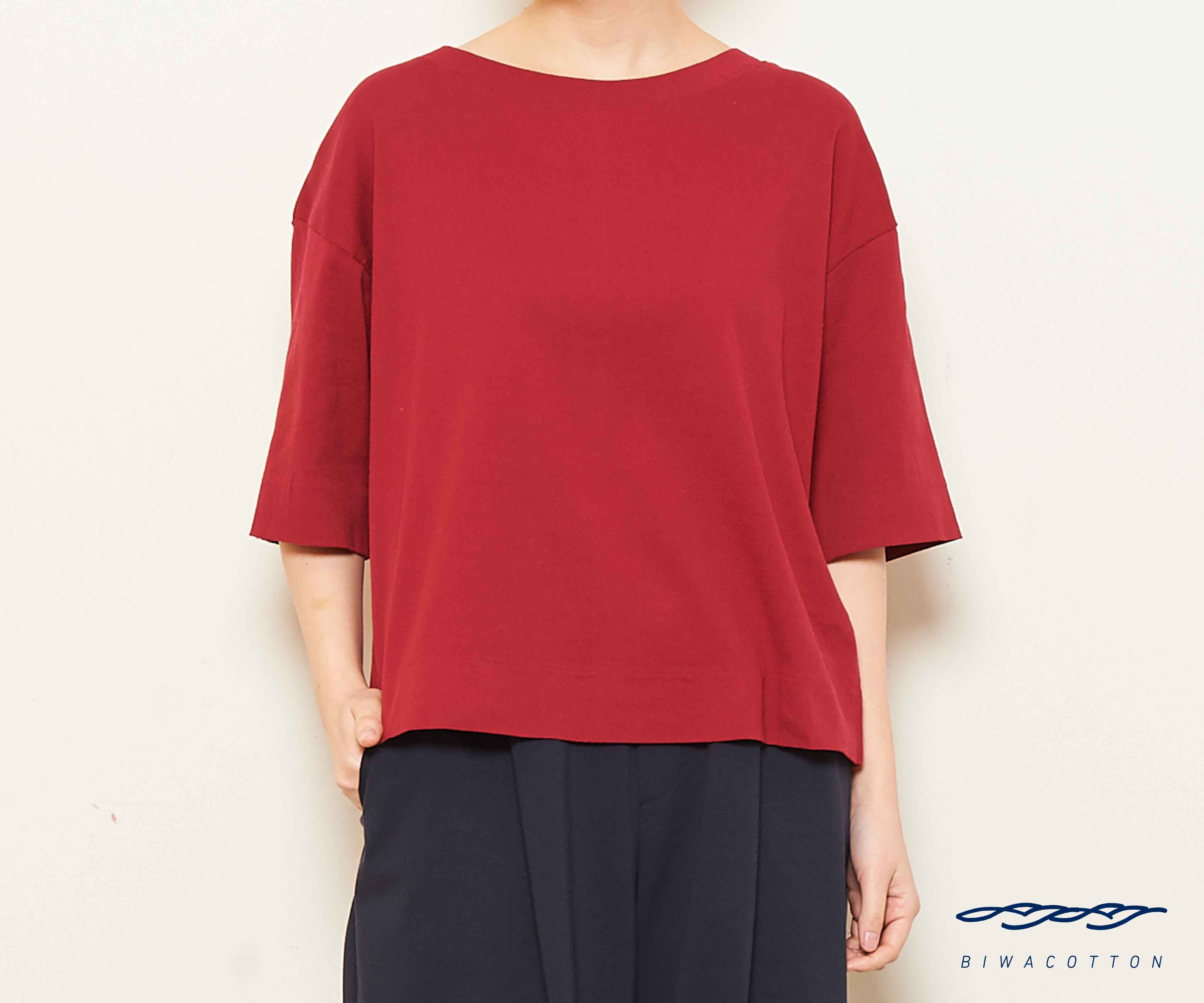 <レディース>ビワコットン半袖BIG‐T