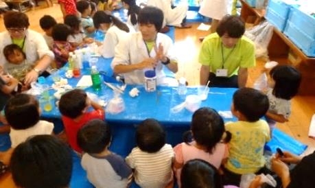 近大生が川俣シャモ祭りに協力 8月26日~27日 福島県川俣町にて