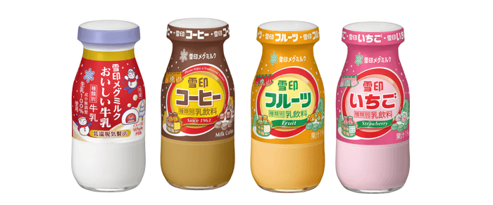 冬の季節限定パッケージの対象となるびん商品